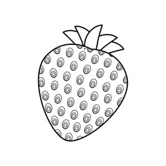 Delicious strawberry fruit icon vector illustration graphic design