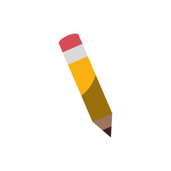 pencil icon over white background. colorful design. vector illustration