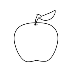 Delicious apple fruit icon vector illustration graphic design