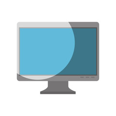 monitor computer icon over white background. vector illustration