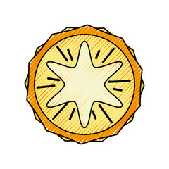 Delicious pineapple fruit icon vector illustration graphic design