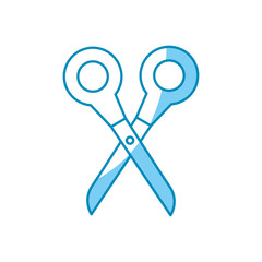 scissor tool icon over white background. vector illustration