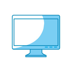 monitor computer icon over white background. vector illustration