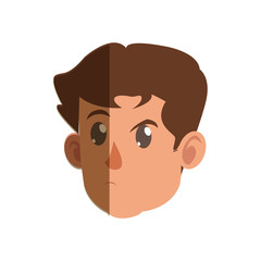 character face head boy facial expression vector illustration