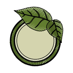 organic quality label icon vector illustration graphic design