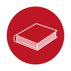 academic book icon over white background. vector illustration