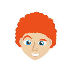 Happy man face cartoon icon vector illustration graphic design