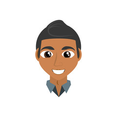 Happy man face cartoon icon vector illustration graphic design