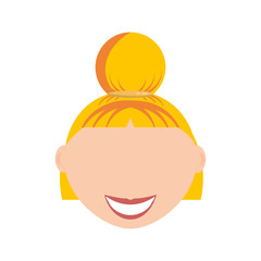 Woman faceless head icon vector illustration graphic design