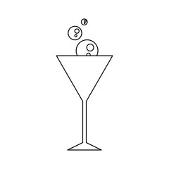 Cocktail glass cup icon vector illustration graphic design