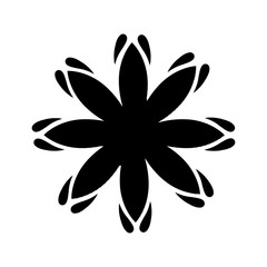 flower icon over white background. vector illustration