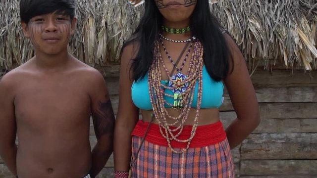 Brothers in a Tupi Guarani Tribe, Brazil