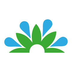 flower icon over white background. vector illustration