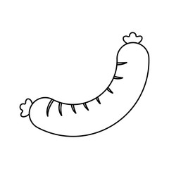 sausage delicious isolated icon vector illustration design