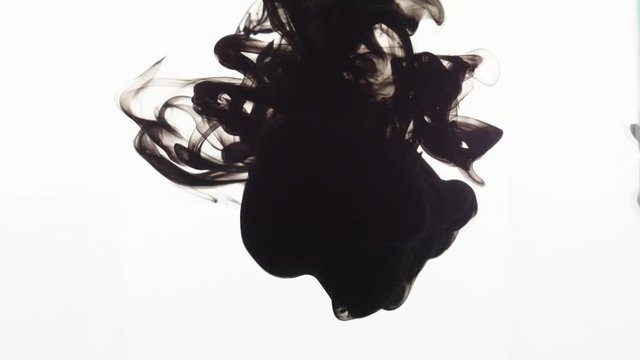 Ink Drops with alpha. Ink Bleeds. Ink in water.