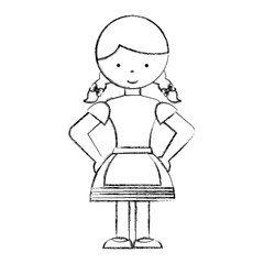 germany girl character icon vector illustration design