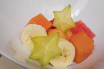 Fresh fruits pieces