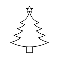 merry christmas pine tree vector illustration design