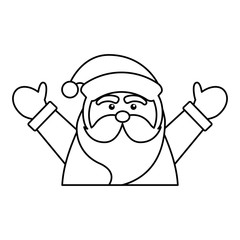 cute santa avatar character vector illustration design