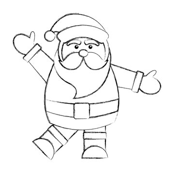 cute santa claus avatar character vector illustration design