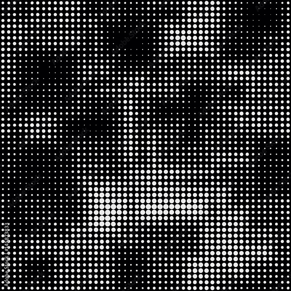 Poster modern seamless pattern with dots transition halftone