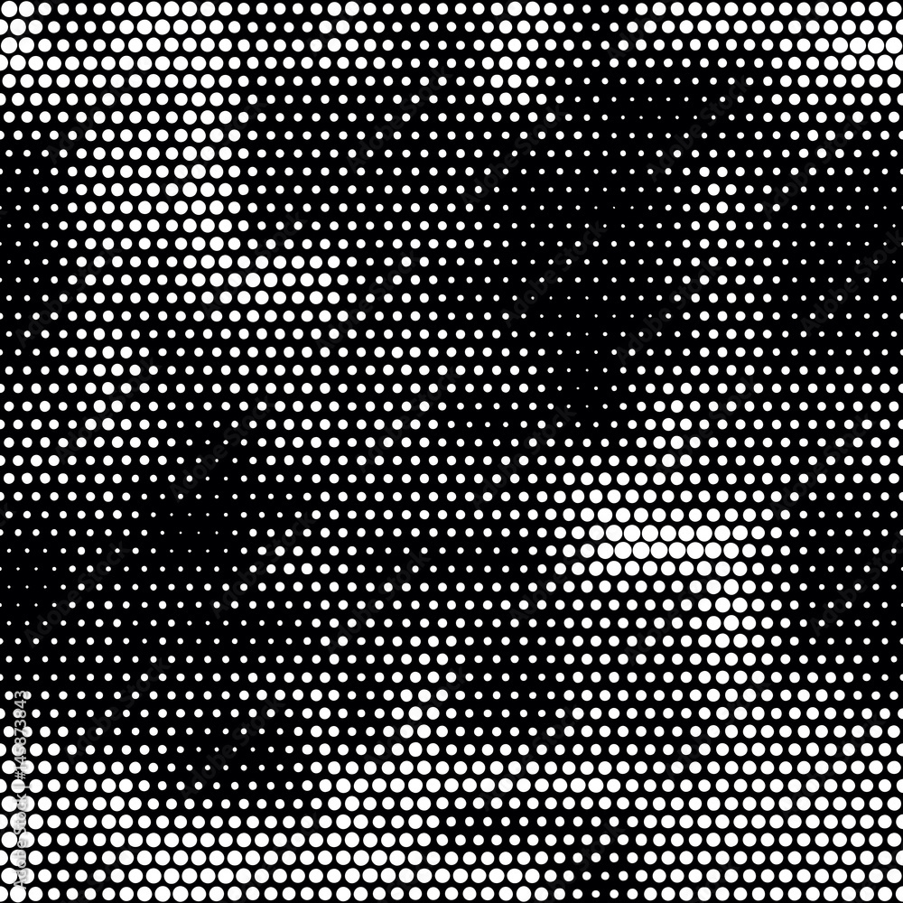 Poster modern seamless pattern with dots transition halftone