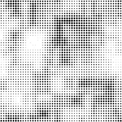 Modern seamless pattern with dots transition halftone