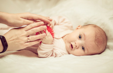 Portrait of a beautiful baby girl child