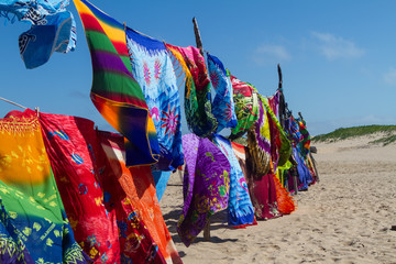 Sarongs on Island on African coastline