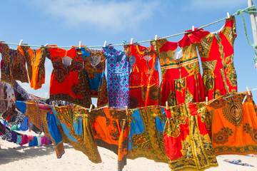 Sarongs on Island on African coastline