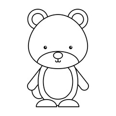 Obraz premium cute bear woodland icon vector illustration design