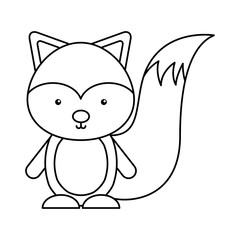 cute chipmunk woodland animal vector illustration design