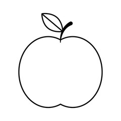 apple fresh fruit icon vector illustration design
