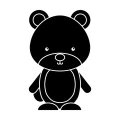 cute bear woodland icon vector illustration design