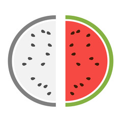 Sliced watermelon pieces
