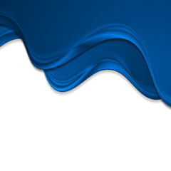 Abstract blue smooth waves corporate background