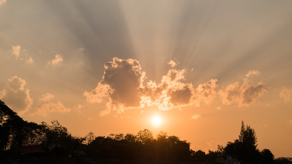 landscapes nature sunset at thailand