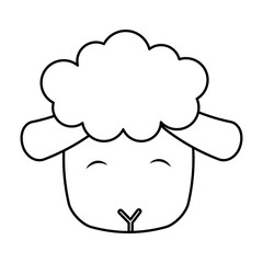 cute sheep manger character vector illustration design