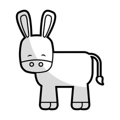 cute mule manger character vector illustration design