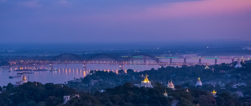 Sagaing Irrawaddy River Ava Bridge