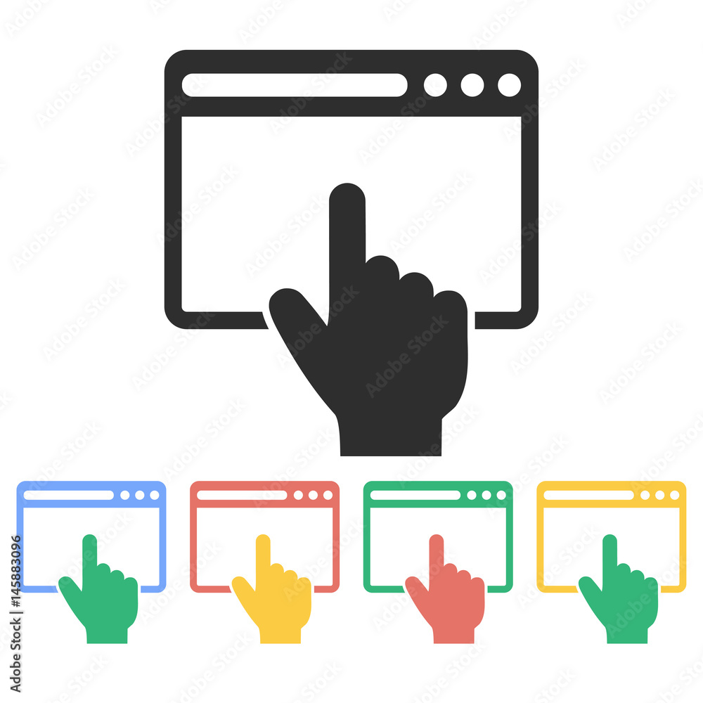 Poster browser - vector icon.