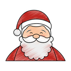 cute santa avatar character vector illustration design
