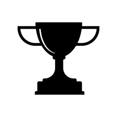 Pictogram trophy cup icon. Black icon on white background.