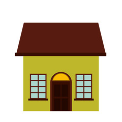 cute house exterior icon vector illustration design