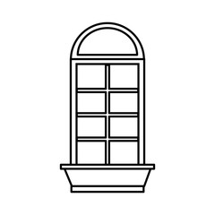 windows house style isolated icon vector illustration design