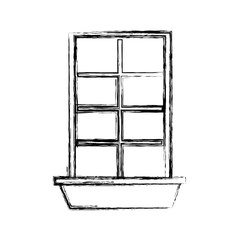 windows house style isolated icon vector illustration design