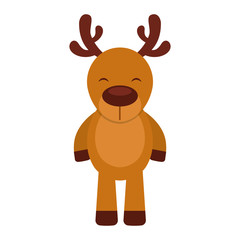 cute deer character icon vector illustration design