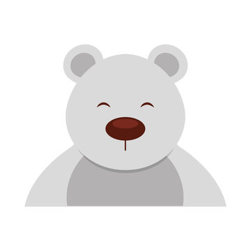 polar bear cute character vector illustration design