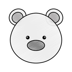 polar bear cute character vector illustration design