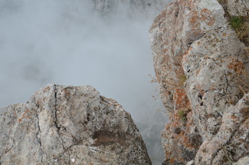 Fog over the rocks of Ai Petri
